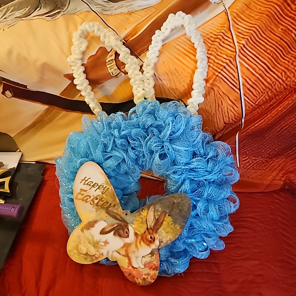 From mom's closet Easter wreath
